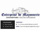 Guilbaud Gilles maçon, enduit, rénovation, façade, assainissement, construction maison, couvreur, ravalement, agrandissement FRESNAY-EN-RETZ 44580